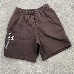 Under Armour UA Icon Fleece Short Brown Mens Size M Medium Athletic Gym Casual